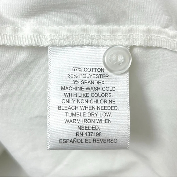 Danielle  Bernstein White Button Down Puff Sleeve Babydoll Mini Dress 6 - Picture 8 of 9
